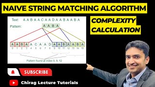 Introduction to Naive String Matching Algorithm||Solved Example|| Complexity Calculation