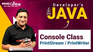 Java Console Class | Console IO | PrintStream | PrintWriter | Java for Developers | #Java #Lec94