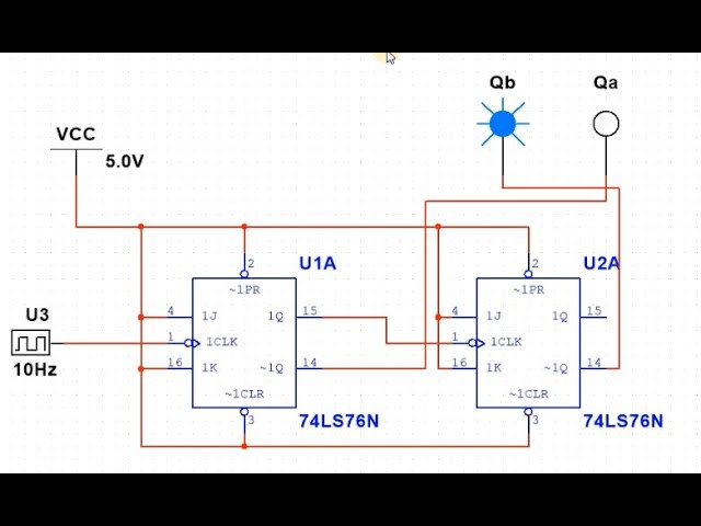 Multisim Asynchronous Up Counter Using Ic 74ls76 60 Off