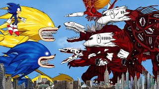 Sonic Tapes vs All Infected Sky vs Sonic The Hedgehog vs Train Eater - The Sonic Tapes Animation