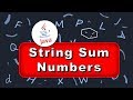 string sum numbers in java