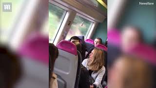 Video: Two men have intense verbal argument on packed C2C train in London