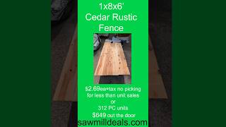 Cedar Rustic Dog Ear Fence Boards 1x8x6'. Is it the right choice for your fence? #cedar #fence #diy