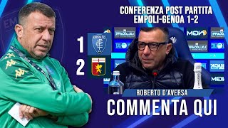 CONFERENZA D’AVERSA post EMPOLI-GENOA 1-2 | LE PAROLE DI D’AVERSA 28/12