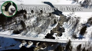 Vermilion River in Winter | Sudbury Trails | Aerial Drone Views