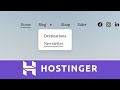 How to Create a Drop-Down Menu in Hostinger Website Builder (Step-by-Step Tutorial)