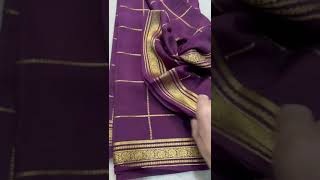 Oh My god super offer/5.Mysore pure silk saree with silk mark /checks pattern/12600/120gm#9972145452