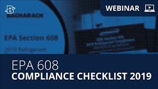 EPA 608 Compliance Checklist 2019 | Webinar