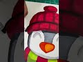 Drawing a Cartoon Penguin with Copic Markers #shorts #art #drawing