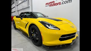 2015 SOLDSOLDSOLD Corvette 3LT Coupe Auto Glass Roof Ground Effects NAV HUD Velocity Yellow on Black