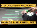 XPEL Ultimate Plus vs STEK DYNOshield- WATCH ME DESTROY THIS BENZ TRUNK - Self Healing - Damage test