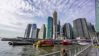 View of Manhattan from Pier 17 | New York City (NYC) | 4K Timelapse