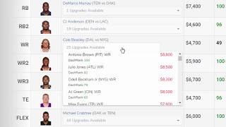 How to Use: NFL Lineup Optimizer