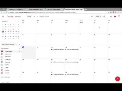 Create Google Calendar Events Using Google Sheets - YouTube