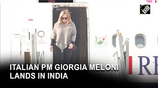 Italian PM Giorgia Meloni arrives in Delhi to attend Raisina Dialogue 2023