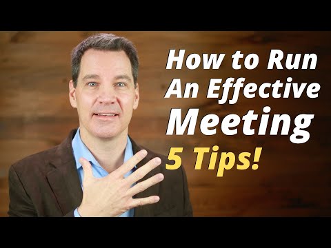 How to lead an effective meeting 5 tips