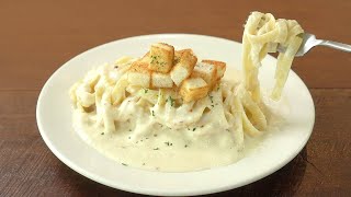 쉽지만 고급진 맛, 어니언크림 파스타 만들기 :: 양파크림 파스타소스 :: Onion Cream Pasta :: Fettuccine Pasta :: Easy Dinner