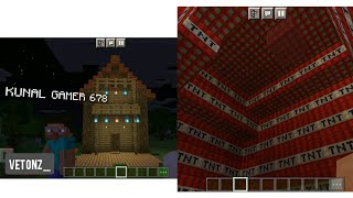 Minecraft TNT house prank on my friend.