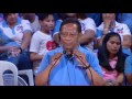 full speech jejomar binay s speech during his miting de avance