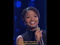 💞 Halle Bailey singing at jimmy fallon show 🤩 she ate 😊#hallebailey  #breakupsongs #ariel