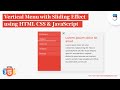 Vertical Menu with Sliding Effect using HTML CSS and JavaScript | Geekboots