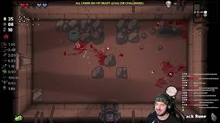 TBOI REPENTANCE: Hard mode, no hit, tainted Isaac, beast ending, worlds' first