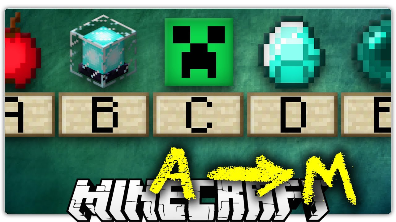 The Minecraft Alphabet (Letters A - M) - YouTube