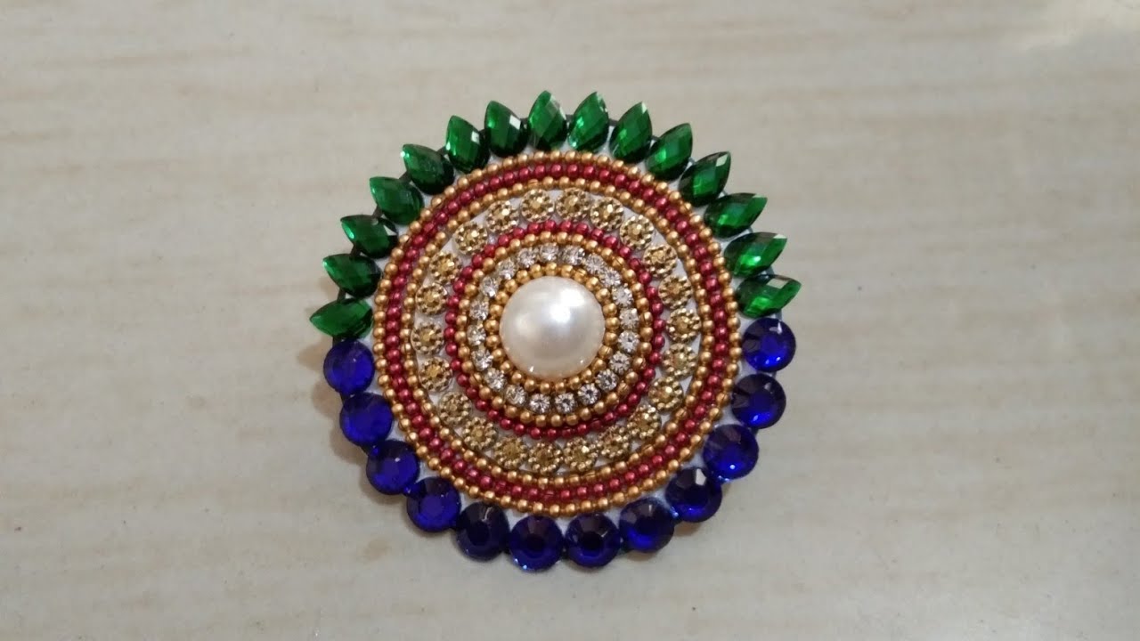 How To Make Saree Pin Party Wear Saree Pin Brooch At Home Handmade