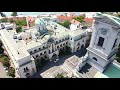 symbols of belgrade drone the cathedral in belgrade and the panorama of belgrade from the air