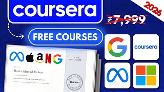 How To Get Coursera Courses for FREE with Certificates in 2026 | Step by Step Complete Guide