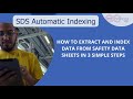 Safety Data Sheet (SDS) Automatic Indexing - SDS-FullService