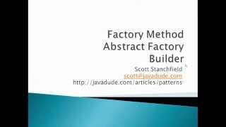 Design Patterns Session 7 (Factory Method, Abstract Factory, Builder)