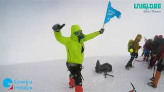 Georgia Holiday on Mkinvartsveri Summit (5047 m) of the Mount Kazbegi