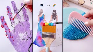 14 Easy Art Tips & Hacks || creative art ideas || Easy Painting Technique || Painting