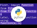 How do I call a function from another .py file?