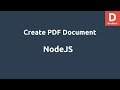 NodeJS Create PDF Document