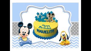 Decoracion En Chantilly Torta Mickey Mouse Bebe