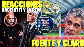 REACCIONES DEL SORTEO REAL MADRID VS M.CITY 🤯 GUARDIOLA SE QUEJA Y JOSE RETRATA A LOS TRAMPOSOS