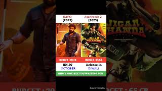 Rapo Vs Jigarthanda 2 Movie Comparison || Release Date #shorts #leo #srk #rapo #jigarthanda2