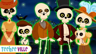 Cinq squelettes fous  | Je me suis réveillé au milieu de la nuit | Skeletons Family | Teehee Ville