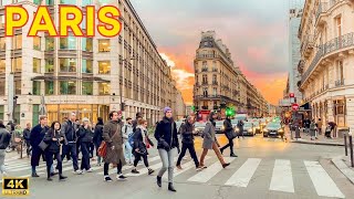 Paris, France 🇫🇷 - Paris Evening Walk 4K | Sunset City Stroll | Chic Version (▶1h12min)