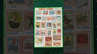 Different Countries Postal Stamps Schoolproject Art Creative Ideas