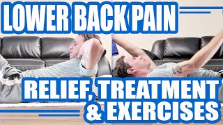 Lower Back Pain Relief, Treatment, \u0026 Exercises at Home