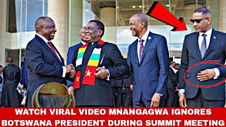 Watch Video🥵Mnangagwa \u0026 SADC Elders Ignores Botswana President Duma Boko during extraordinary Summi