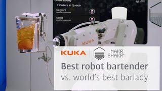 Best robot bartender challenges the world’s best barlady | Makr Shakr, KUKA