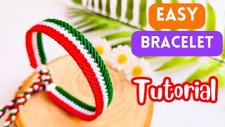 EASY FLAG FRIENDSHIP BRACELET TUTORIAL | KNOT MACRAME