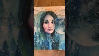 Surreal Portrait Painting | Watercolor and Gouache #watercolor #gouache