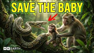 ONE WRONG STEP… Baby Monkey Falls Into Predator River | Mother’s Desperate Rescue