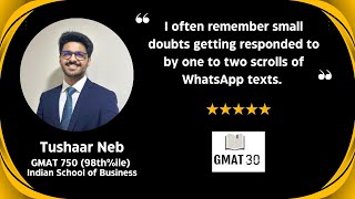 Tushaar Neb (750) - ISB Admit and GMAT Maestro (GMAT 750, Q50, V41)