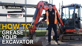 HOW TO: Grease an Excavator - Greasing Points